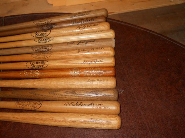 (12) different Hall of Fame Mini Bats