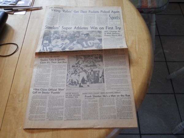 Pittsburgh Steelers Win First Super Bowl Sports Section