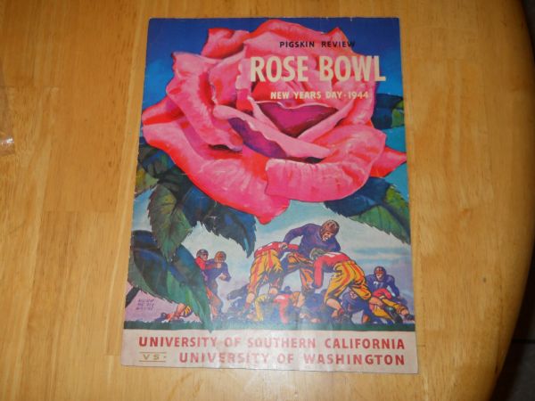 1944 Rose Bowl Game football program USC vs. Washington