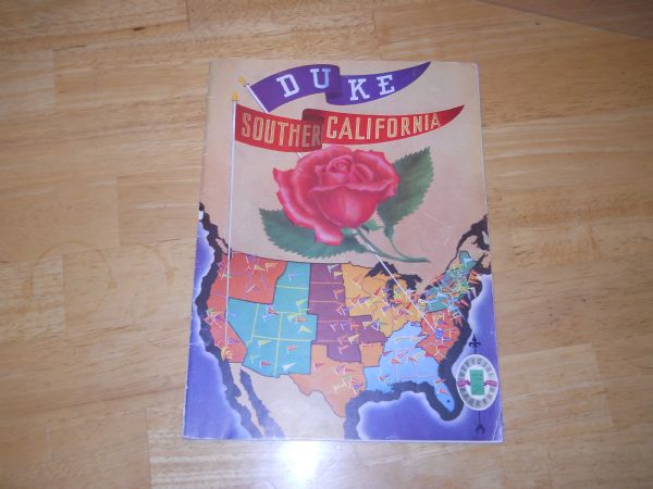 1939 Rose Bowl football game program USC vs. Duke