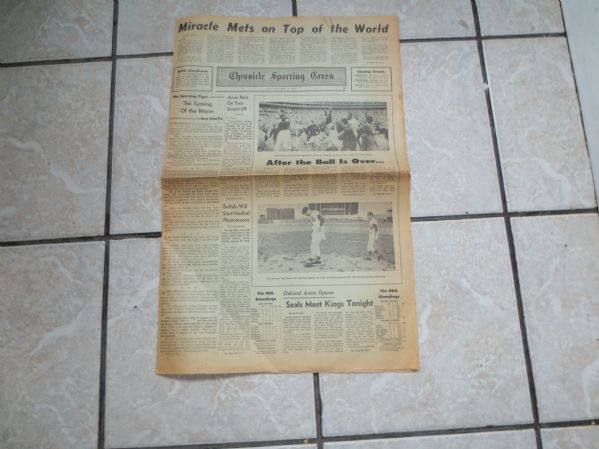 1969 New York Mets Win the World Series Sports Section