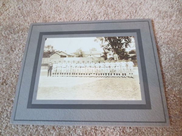 1917 E135 Shauno Collins baseball card PLUS 1925 Pittsfield Hillies 5x7 cabinet photo test