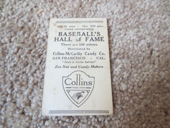 1917 E135 Shauno Collins baseball card PLUS 1925 Pittsfield Hillies 5x7 cabinet photo test