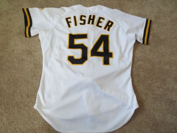 1991 Pittsburgh Pirates Game Used-Worn Jersey B. Fisher #54 NOB