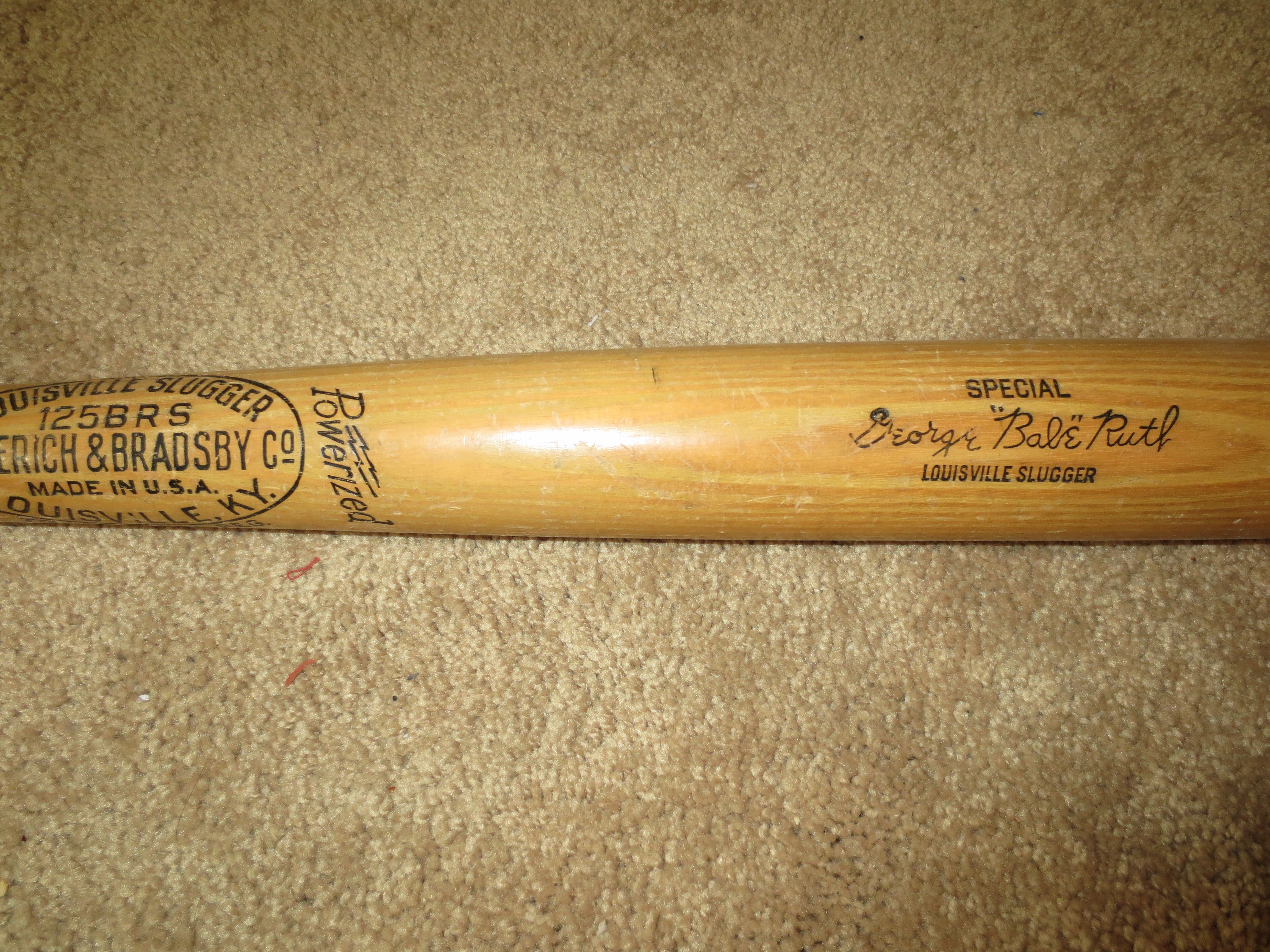 Lot Detail - 1940&#39;s Babe Ruth Louisville Slugger Special Signature Baseball Bat 125 BRS 33.5&quot;