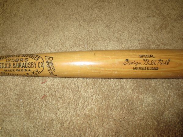 1940's Babe Ruth Louisville Slugger Special Signature Baseball Bat 125 BRS 33.5