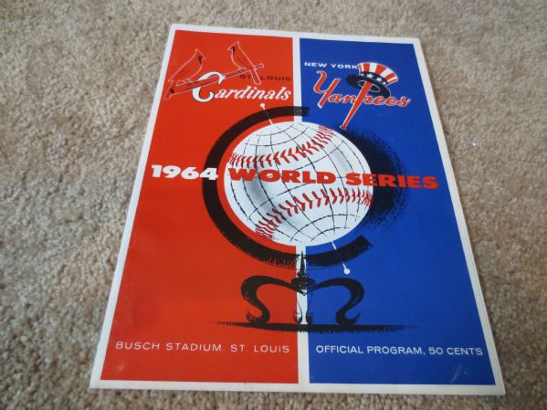 1964 World Series Game 7 Scored baseball program St. Louis Cardinals vs. New York Yankees