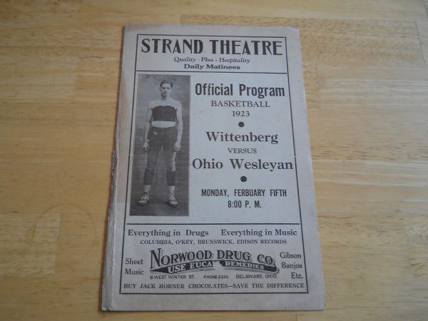 1923 Wittenberg vs. Ohio Wesleyan Basketball Program