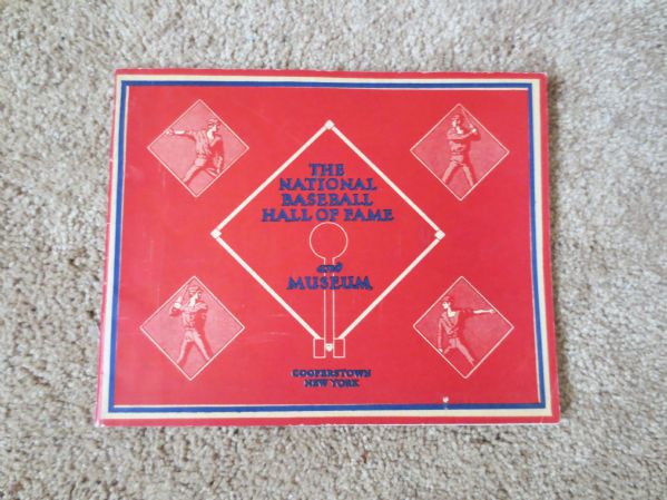 (3) Vintage Baseball Hall of Fame Cooperstown, NY items   pennant, plate, book