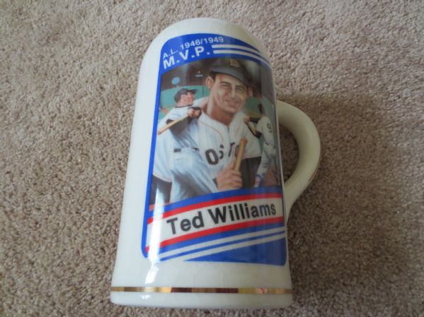 Ted Williams Baseball Beer Mug Stein  Mantle Snider Mattingly Sports Impression Plates