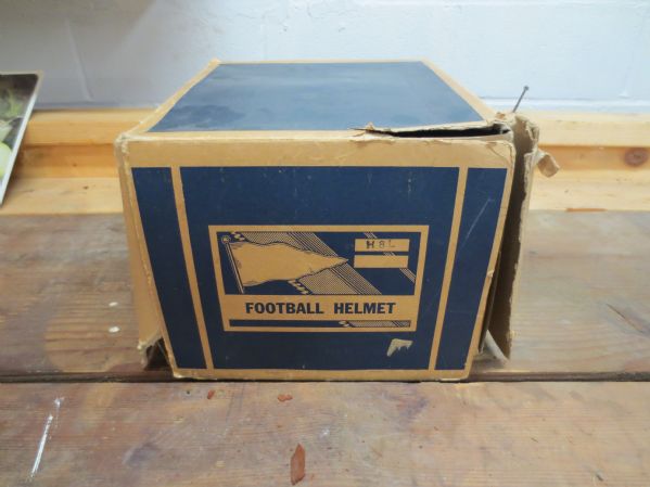 Circa 1930 Hutch Football Helmet Model H8 Never Used? in its original box  WOW