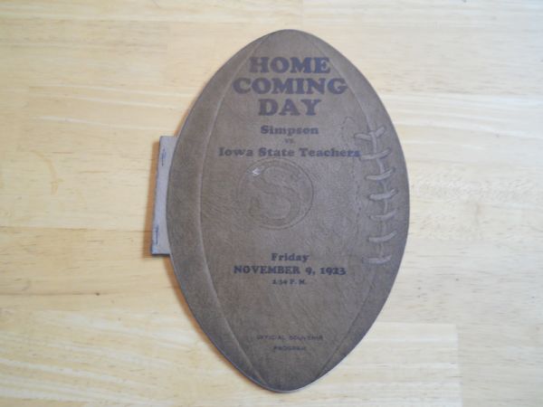 1923 Simpson vs. Iowa State Teachers Football Program