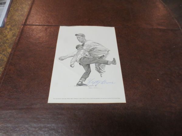 Autographs of Lefty Grove and Carl Hubbell  Baseball HOF