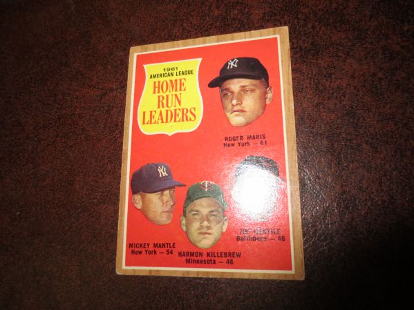 1962 Topps Home Run Leaders Maris Mantle Killebrew Gentile #53