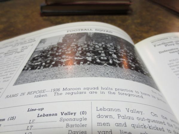 1936 Fordham University School Yearbook with Vince Lombardi as player  Right Guard