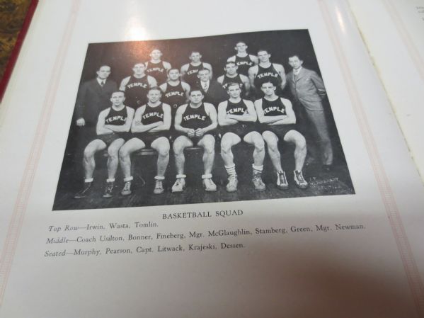 1928 Temple University school yearbook with Harry Litwack Philadelphia Sphas & Warriors