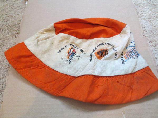 Circa 1970's Madison Square Garden Event Hat + Vintage Olympic Tickets Ice Hockey and Track