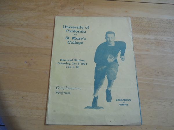 1934 University of California vs. St. Mary's College football program