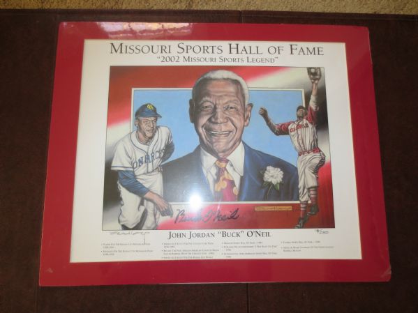 Buck O'Neil Autographed Missouri Sports Hall of Fame Litho #18/250