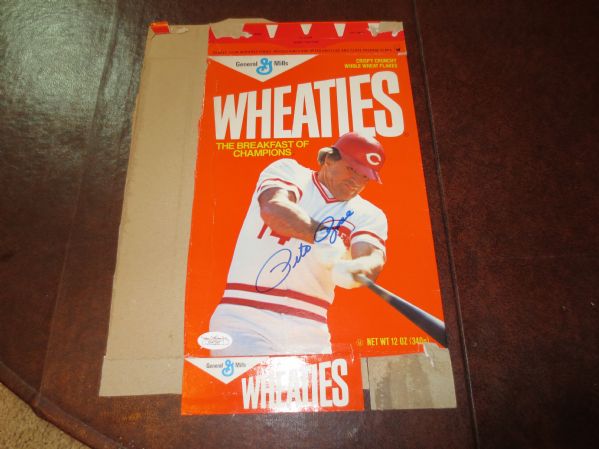 1985 Pete Rose Autographed Wheaties Box