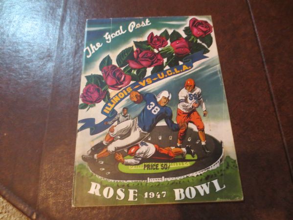 1947 Rose Bowl Football Program  Illinois vs. UCLA