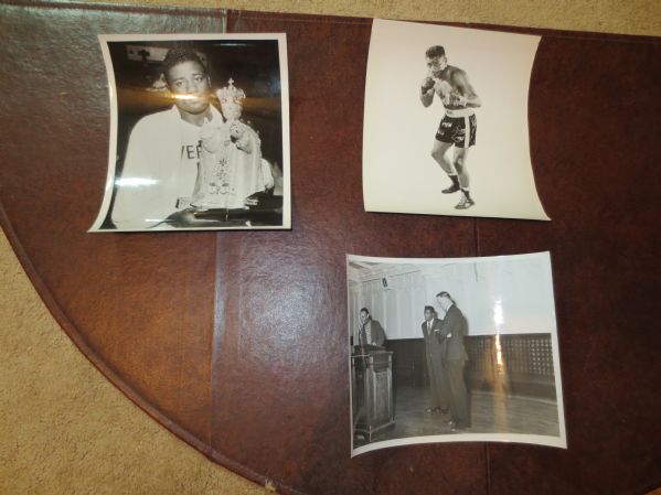 (3) different Floyd Patterson boxing photos from the estate of Cus D'Amato