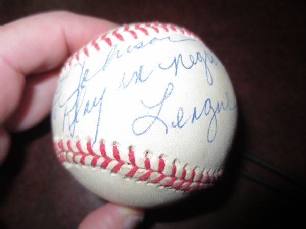 Negro League autographed ball Mamie Peanut Johnson One of only 3 Women to play Mens Negro League