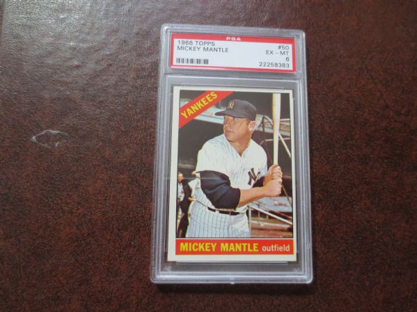 1966 Topps Mickey Mantle PSA 6 Ex-mt baseball card #50