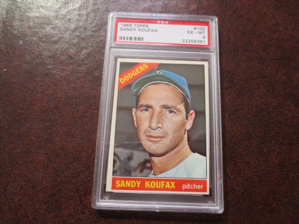 1966 Topps Sandy Koufax PSA 6 Ex-mt baseball card #100