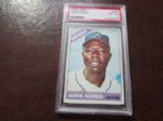 (3) 1966 Topps PSA baseball cards  Mays PSA 5, Rose PSA 4, Aaron PSA 4