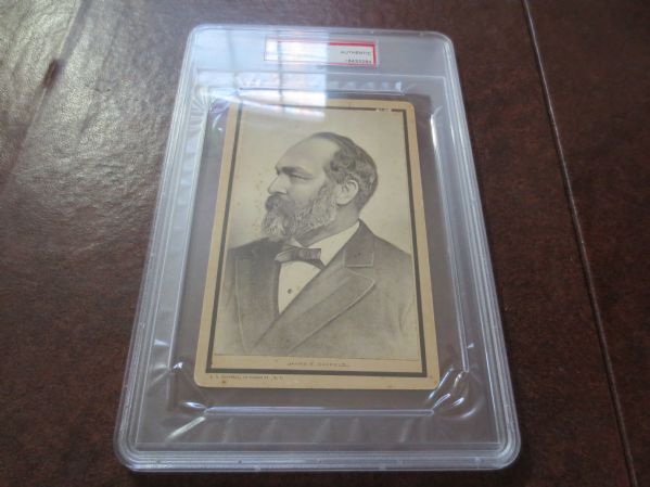 1880 James A. Garfield Cabinet Card A.G. Bushnell  The President  PSA Graded Authentic