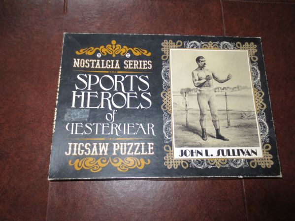 John L. Sullivan Jigsaw Puzzle Nostalgia Series Sports Heroes of Yesteryear in box