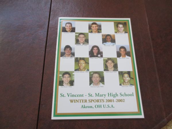 LeBron James St. Vincent-St. Mary High school Winter Sports yearbook