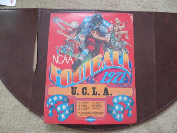 1971 UCLA Football Huge Cardboard Schedule 22 x 17  made by Jimini Productions