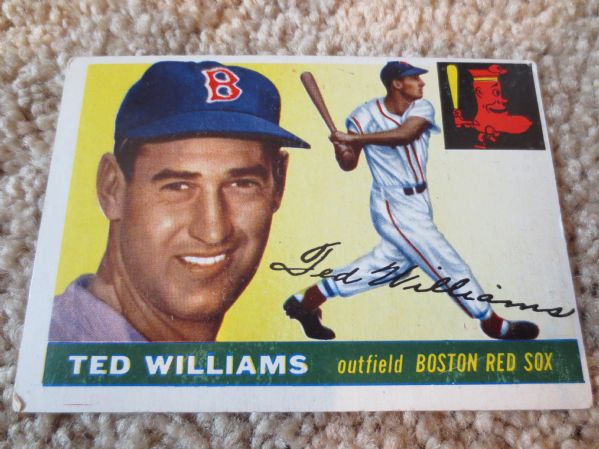 1955 Topps Ted Williams baseball card Boston Red Sox #2