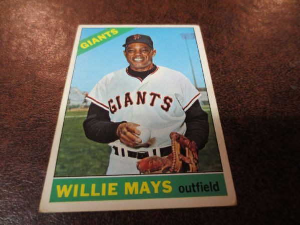 1966 Topps Willie Mays baseball card #1