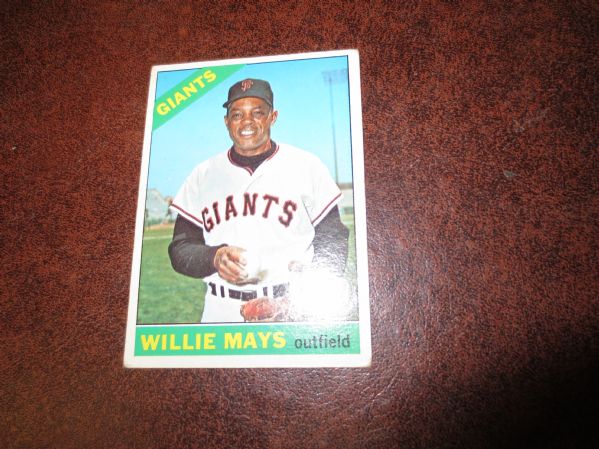 1966 Topps Willie Mays baseball card #1