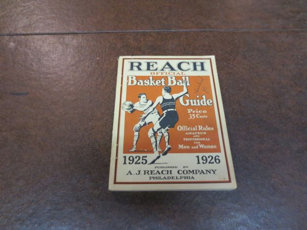 1925-26 Reach Official Basket Ball Guide  Pro and College