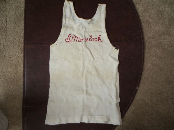 Late 1930's Game Used Worn Ohio Wesleyan University Basketball Jersey  WOW