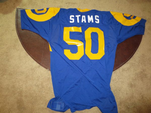 1989-91 Los Angeles Rams Frank Stams Game Used Game Worn Jersey