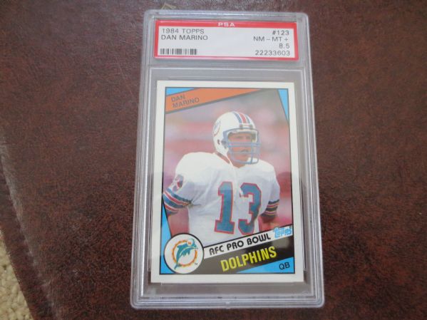 1984 Topps Dan Marino #123 PSA 8.5 nm-mt+ football card NO QUALIFIERS