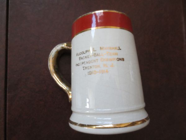 1913-14 Trenton Potters Pro Basketball Mug Rudolph L. Marshall Independent Champions WOW