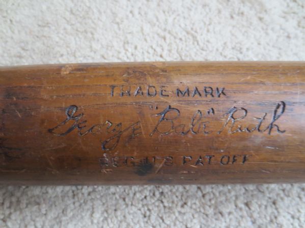 Babe Ruth Autographed Baseball Bat with Jimmy Spence Autograph Authentication WOW!