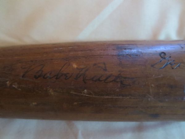 Babe Ruth Autographed Baseball Bat with Jimmy Spence Autograph Authentication WOW!