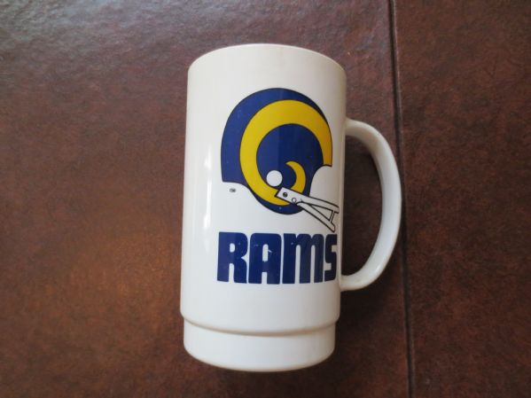 1981 Los Angeles Rams hard plastic mug schedule  5