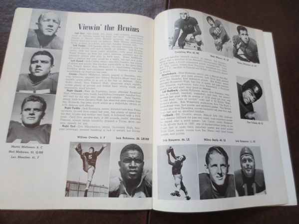 1940 UCLA at USC Football Program Jackie Robinson