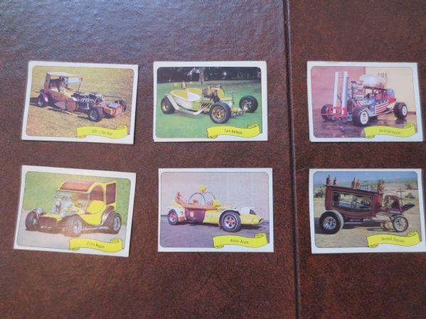 (6) Vintage Fleer Auto Racing Card Stickers by George Barris