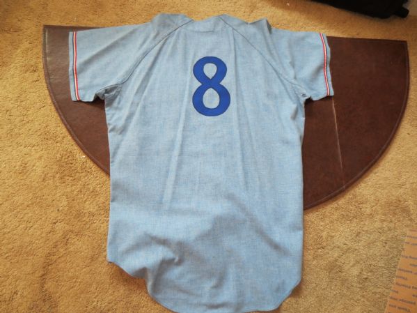 1970 Montreal Expos Game Used Worn Road Flannel Jersey Boots Day #8  Wilson NIT 