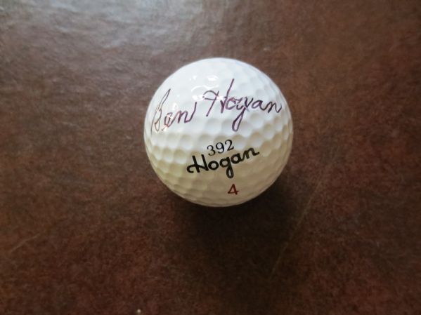 Ben Hogan Autographed Hogan Golf Ball