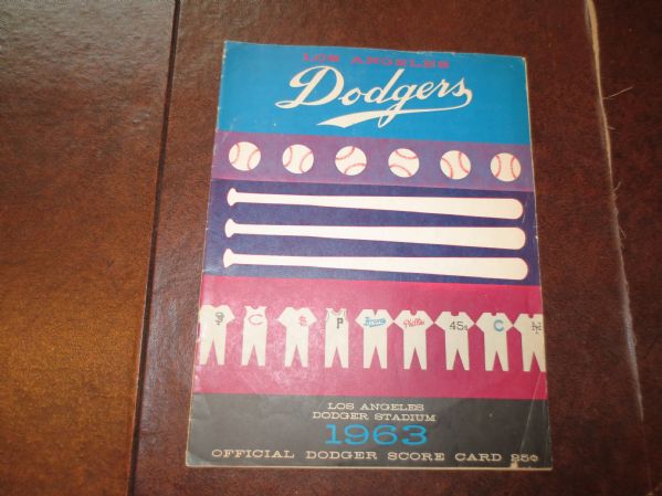 1963 Sandy Koufax NO HITTER scored Program Los Angeles Dodgers vs. San Francisco Giants